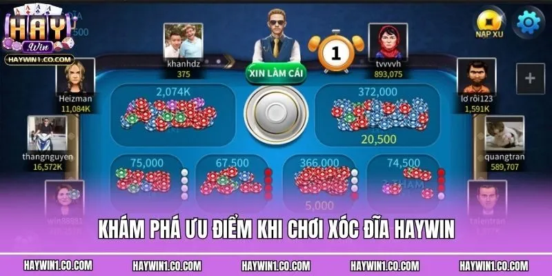 Khám phá ưu điểm khi chơi xóc đĩa Haywin