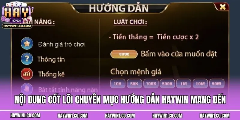 Nội dung cốt lõi chuyên mục Hướng dẫn Haywin mang đến